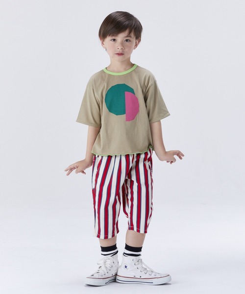 Life Support Products(ライフサポートプロダクツ)の「6分丈タックパンツ総柄(80~150cm)(その他パンツ・キッズ・マルチ/オフホワイト/ブラック/ライトブルー・90/100/110/120/80/130/95/140/150)」の6枚目の写真