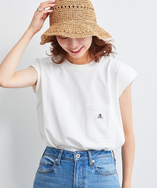 GEVACO(ゲバコ)の「【GEVACO / ゲバコ】天竺フレンチスリーブTee(Tシャツ/カットソー・レディース・チャコールグレー/パープル/ホワイト/ベージュ・MEDIUM)」の2枚目の写真