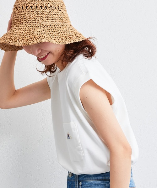 GEVACO(ゲバコ)の「【GEVACO / ゲバコ】天竺フレンチスリーブTee(Tシャツ/カットソー・レディース・チャコールグレー/パープル/ホワイト/ベージュ・MEDIUM)」の11枚目の写真