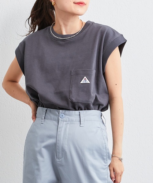 GEVACO(ゲバコ)の「【GEVACO / ゲバコ】天竺フレンチスリーブTee(Tシャツ/カットソー・レディース・チャコールグレー/パープル/ホワイト/ベージュ・MEDIUM)」の12枚目の写真