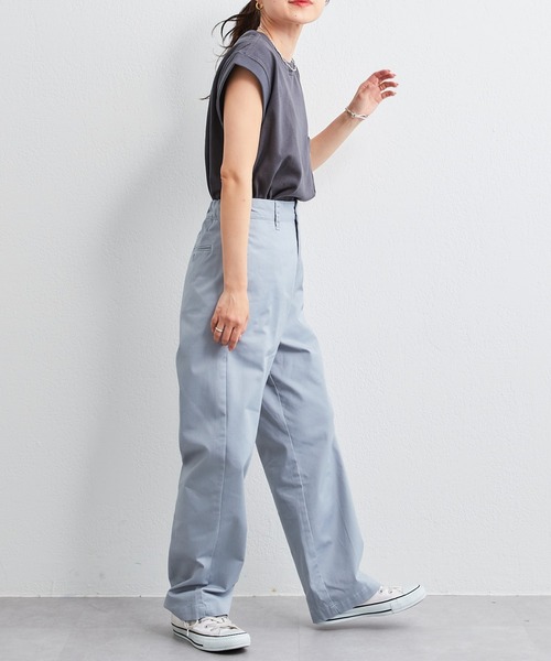 GEVACO(ゲバコ)の「【GEVACO / ゲバコ】天竺フレンチスリーブTee(Tシャツ/カットソー・レディース・チャコールグレー/パープル/ホワイト/ベージュ・MEDIUM)」の19枚目の写真