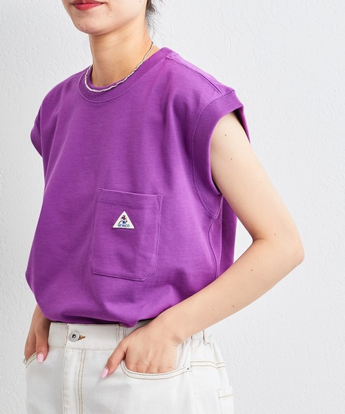 GEVACO(ゲバコ)の「【GEVACO / ゲバコ】天竺フレンチスリーブTee(Tシャツ/カットソー・レディース・チャコールグレー/パープル/ホワイト/ベージュ・MEDIUM)」の9枚目の写真