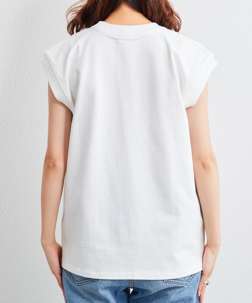 GEVACO(ゲバコ)の「【GEVACO / ゲバコ】天竺フレンチスリーブTee(Tシャツ/カットソー・レディース・チャコールグレー/パープル/ホワイト/ベージュ・MEDIUM)」の22枚目の写真