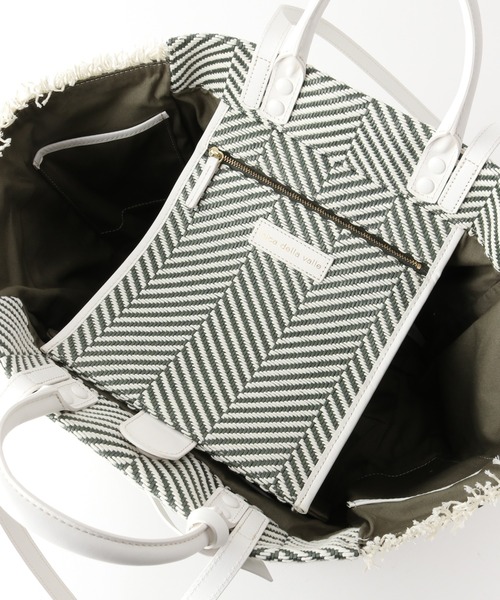 Spick & Span（スピックアンドスパン）の「【MICA DELLA VALLE】vacanze grande ヘリンボーン2WAY（トートバッグ・レディース・グリーン・FREE）」の12枚目の写真