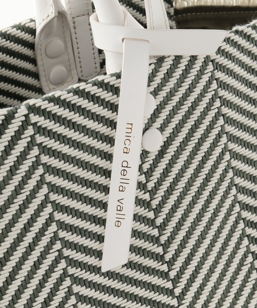 Spick & Span（スピックアンドスパン）の「【MICA DELLA VALLE】vacanze grande ヘリンボーン2WAY（トートバッグ・レディース・グリーン・FREE）」の18枚目の写真