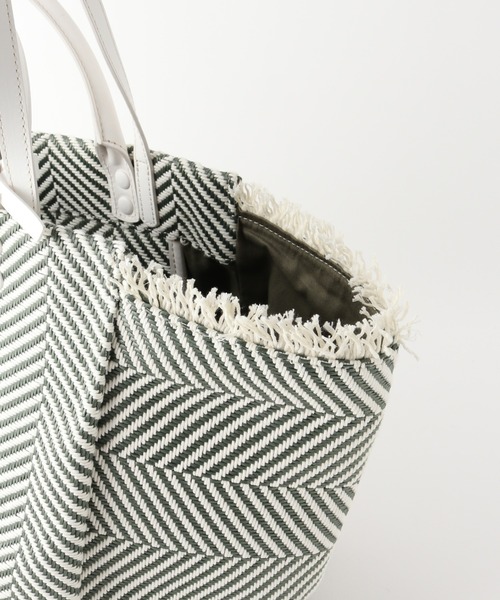 Spick & Span（スピックアンドスパン）の「【MICA DELLA VALLE】vacanze grande ヘリンボーン2WAY（トートバッグ・レディース・グリーン・FREE）」の19枚目の写真