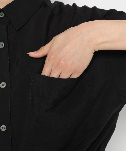 PAGEBOY（ページボーイ）の「ショートドロストシャツ（シャツ/ブラウス・レディース・ブラック/オフホワイト/チョコ・FREE）」の17枚目の写真