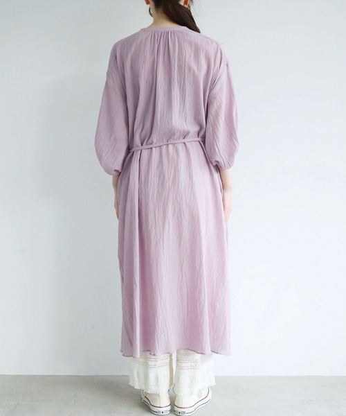 l'atelier du savon（アトリエドサボン）の「80s/SZボイル　しわしわワンピース（ワンピース・レディース・パープル/イエロー/ブルー・FREE）」の21枚目の写真