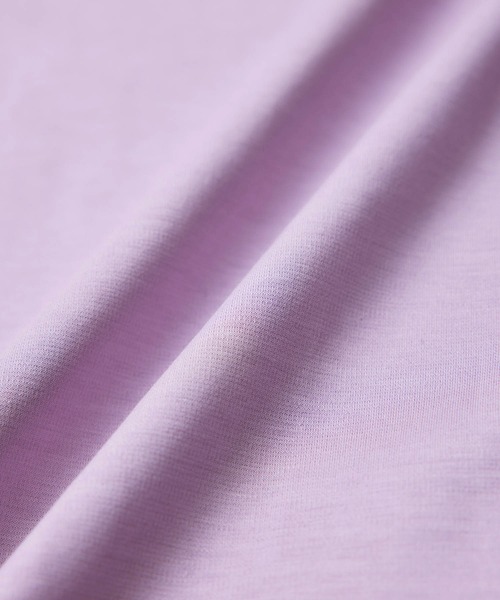 ROPE'（ロペ）の「【接触冷感・UVカット】プレミアムコットン5分袖コクーンTシャツ（Tシャツ/カットソー・レディース・ブラック/ホワイト/オリーブ/ダークラベンダー/オレンジ・38）」の10枚目の写真