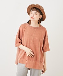 CUBE SUGAR（キューブシュガー）の「WEB限定カットソーピグメントギャザー無地プルオーバー（Tシャツ/カットソー）」