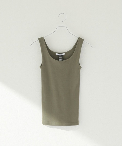 JOURNAL STANDARD relume（ジャーナルスタンダード　レリューム）の「《追加2》オーガニックコットンマルドウテレコタンクトップ（タンクトップ・レディース・ベージュ/ブラック/ホワイト/カーキ/ブラウン・FREE）」の5枚目の写真