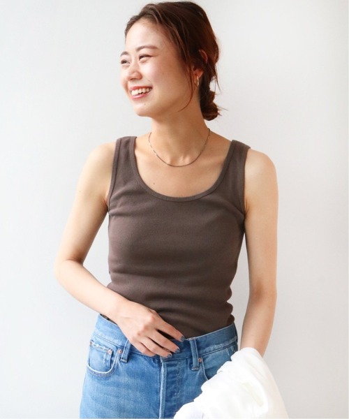 JOURNAL STANDARD relume（ジャーナルスタンダード　レリューム）の「《追加2》オーガニックコットンマルドウテレコタンクトップ（タンクトップ・レディース・ベージュ/ブラック/ホワイト/カーキ/ブラウン・FREE）」の16枚目の写真