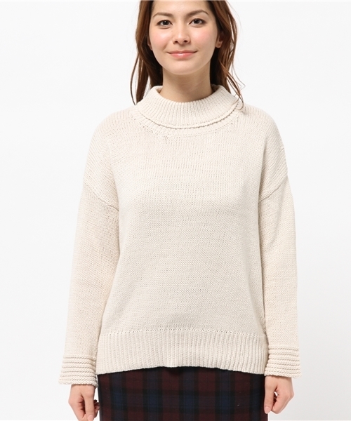 Kastane（カスタネ）の「【Kastane】リリヤーンざっくりニット（ニット/セーター・レディース・アイボリー/オレンジ/ライトグリーン・FREE）」の6枚目の写真