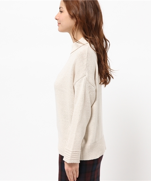 Kastane（カスタネ）の「【Kastane】リリヤーンざっくりニット（ニット/セーター・レディース・アイボリー/オレンジ/ライトグリーン・FREE）」の7枚目の写真