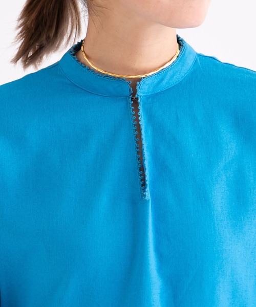 bohmal（ボマール）の「リネンスキッパーロングワンピース（ワンピース・レディース・ブラック/オフホワイト/ライム/アイボリー/ブルー・FREE）」の20枚目の写真