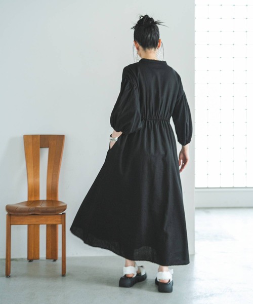 【soorploom 】　ワンピース Shinzone｜ワンピース 花柄 プリント 長袖 ロングワンピース