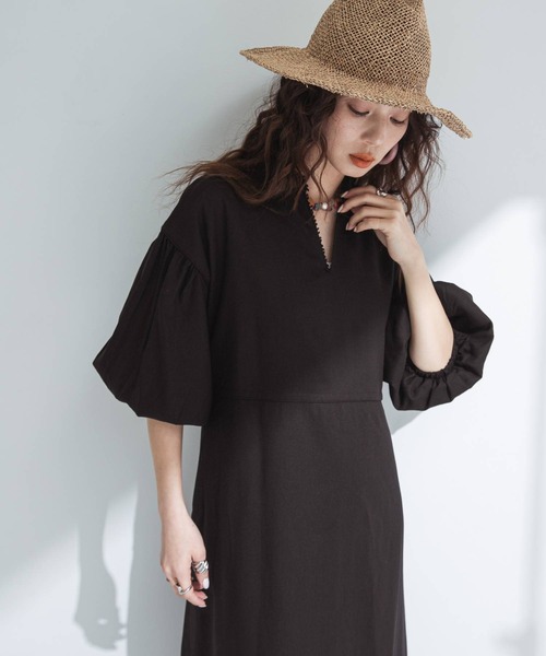 【soorploom 】　ワンピース Shinzone｜ワンピース 花柄 プリント 長袖 ロングワンピース