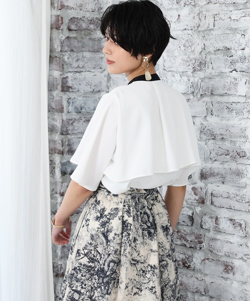 LOUISE ODIER(ルイーズオディール)の「バンドカラー配色トレンチブラウス(シャツ/ブラウス・レディース・ブラウン/ミント/ライトグレー/ベージュ/ホワイト・MEDIUM)」の11枚目の写真