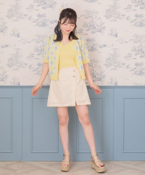 pon★♡8重ガーゼケット♡ミニサイズ2450円 ems excite（エムズエキサイト）の「フラワーカーデSET（ニット