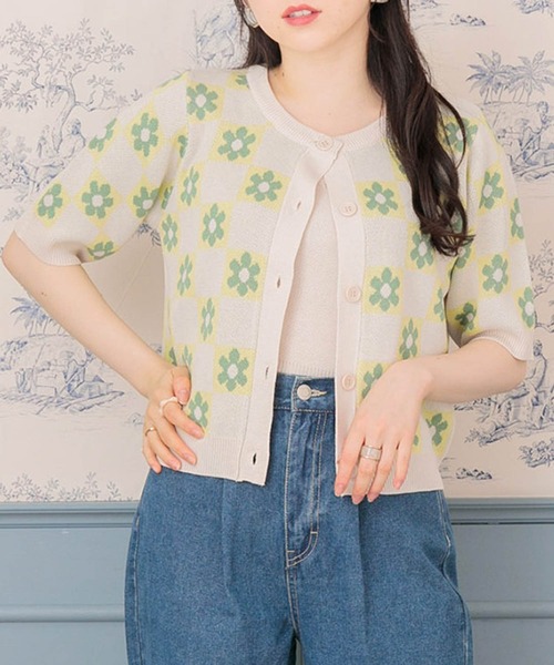 ems excite（エムズエキサイト）の「フラワーカーデSET（ニット