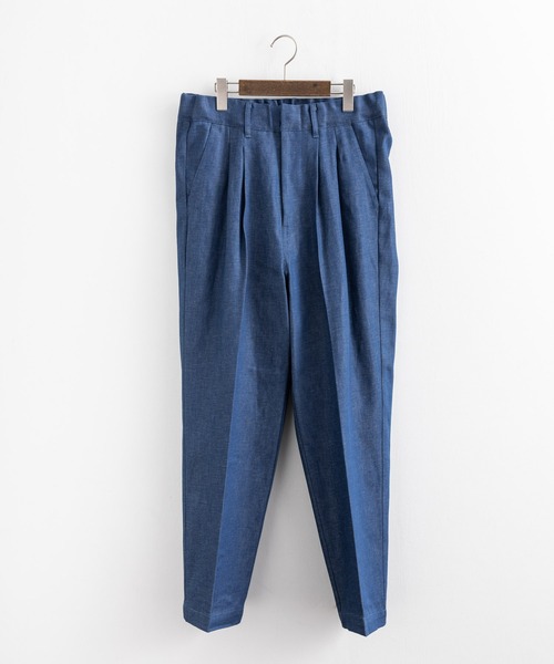 Audience（オーディエンス）の「日本製 綿麻デニム2タックワイドテーパードイージーパンツ AUD3528（デニムパンツ・メンズ・インディゴブルー/ダークインディゴブルー/キナリ・XL/M/L）」の17枚目の写真
