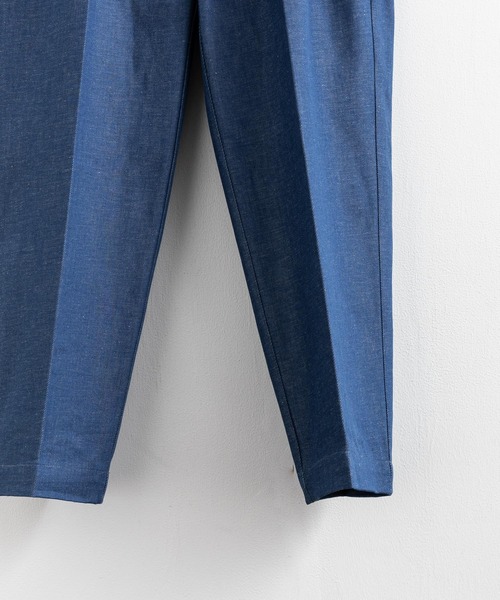 Audience（オーディエンス）の「日本製 綿麻デニム2タックワイドテーパードイージーパンツ AUD3528（デニムパンツ・メンズ・インディゴブルー/ダークインディゴブルー/キナリ・XL/M/L）」の20枚目の写真