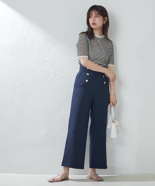 natural couture（ナチュラルクチュール）の「WEB限定/マリンワイドパンツ（その他パンツ・レディース・アイボリー/グリーン/ネイビー/オレンジ・FREE）」の9枚目の写真