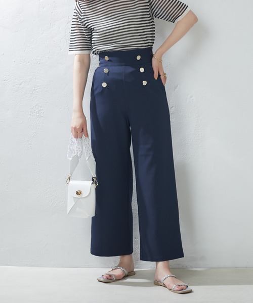 natural couture（ナチュラルクチュール）の「WEB限定/マリンワイドパンツ（その他パンツ・レディース・アイボリー/グリーン/ネイビー/オレンジ・FREE）」の12枚目の写真