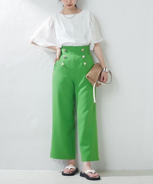 natural couture（ナチュラルクチュール）の「WEB限定/マリンワイドパンツ（その他パンツ・レディース・アイボリー/グリーン/ネイビー/オレンジ・FREE）」の17枚目の写真