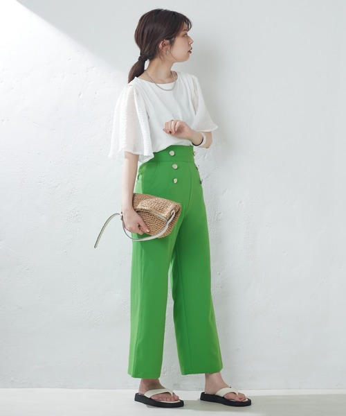 natural couture（ナチュラルクチュール）の「WEB限定/マリンワイドパンツ（その他パンツ・レディース・アイボリー/グリーン/ネイビー/オレンジ・FREE）」の22枚目の写真