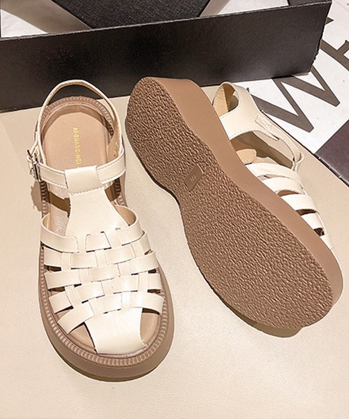 Doula Doula(ドゥーラドゥーラ)の「グルカプラットフォームサンダル(サンダル・レディース・ブラック/オフホワイト・S/M/L)」の9枚目の写真