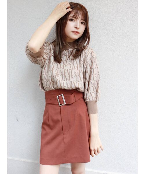 MURUA（ムルーア）の「カーブウエストミニスカート【セットアップ着用可】（スカート・レディース・グリーン/グレー/ブラウン・1/2）」の22枚目の写真