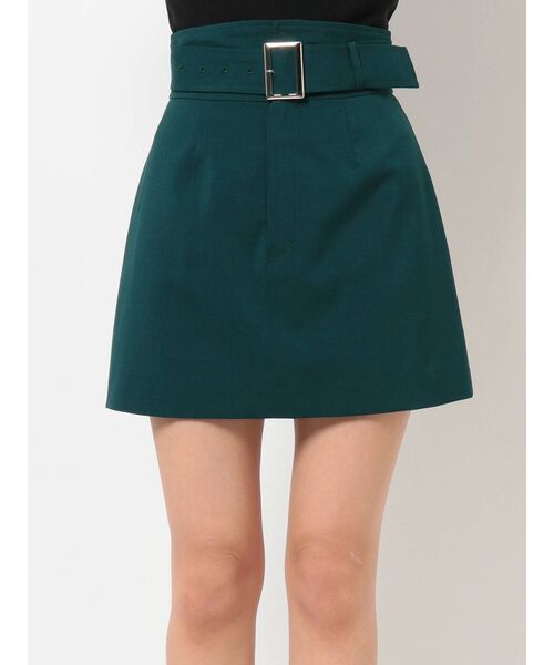 MURUA（ムルーア）の「カーブウエストミニスカート【セットアップ着用可】（スカート・レディース・グリーン/グレー/ブラウン・1/2）」の10枚目の写真