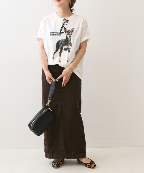 SLOBE IENA(スローブイエナ)の「【PARKIES/パーキーズ】 プリントTシャツ(Tシャツ/カットソー・レディース・ホワイト/ホワイト×ホワイト/ホワイト系その他・FREE)」の4枚目の写真