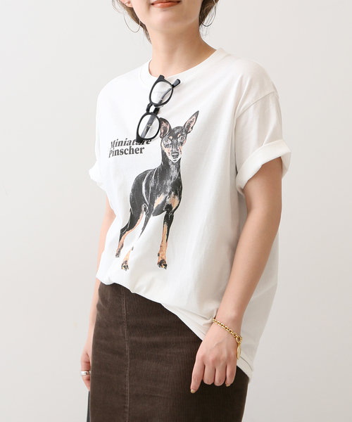 SLOBE IENA(スローブイエナ)の「【PARKIES/パーキーズ】 プリントTシャツ(Tシャツ/カットソー・レディース・ホワイト/ホワイト×ホワイト/ホワイト系その他・FREE)」の10枚目の写真
