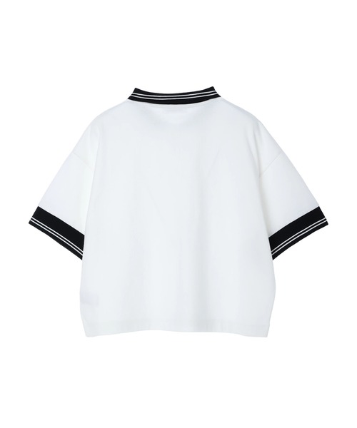 AMERICAN HOLIC（アメリカンホリック）の「衿付キ配色ラインカットプルオーバー（ポロシャツ・レディース・オフホワイト/ブラウン・FREE）」の18枚目の写真