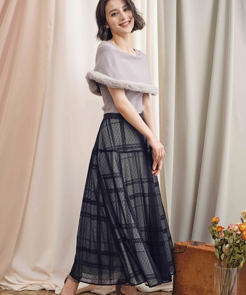 NOELA（ノエラ）の「パターンフロッキーレーススカート（スカート・レディース・ブラック/ベージュ/モカ/その他1・S/M）」の13枚目の写真