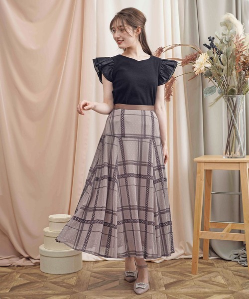 NOELA（ノエラ）の「パターンフロッキーレーススカート（スカート・レディース・ブラック/ベージュ/モカ/その他1・S/M）」の17枚目の写真