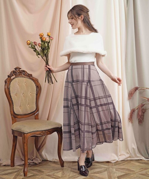 NOELA（ノエラ）の「パターンフロッキーレーススカート（スカート・レディース・ブラック/ベージュ/モカ/その他1・S/M）」の21枚目の写真