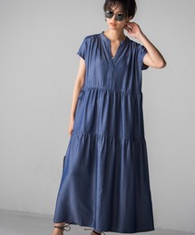 socolla | 【socolla】デニムライクティアードワンピース(ワンピース)