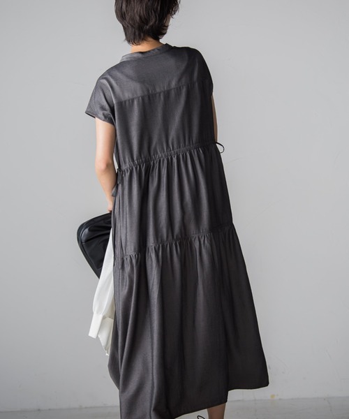 socolla（ソコラ）の「【socolla】デニムライクティアードワンピース（ワンピース・レディース・ブラック/ネイビー/ブルー・M）」の16枚目の写真