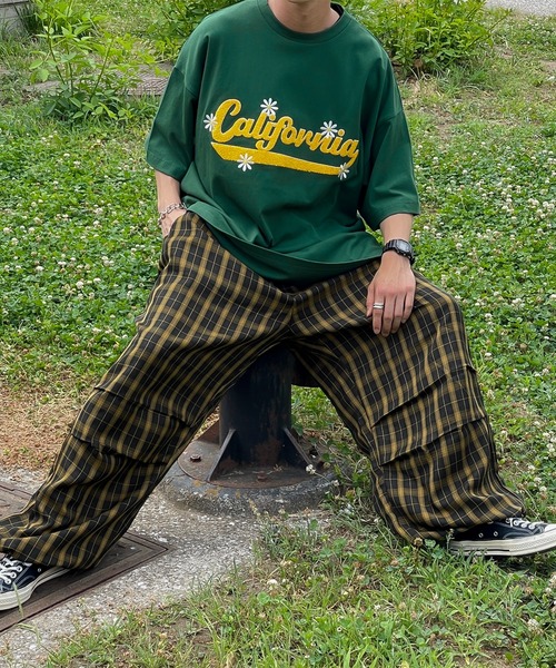 kutir(クティール)の「ワイドチェックスノーパンツ(カーゴパンツ・メンズ・ブラック/ベージュ/イエロー・SMALL/MEDIUM/LARGE)」の10枚目の写真