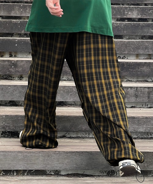 kutir(クティール)の「ワイドチェックスノーパンツ(カーゴパンツ・メンズ・ブラック/ベージュ/イエロー・SMALL/MEDIUM/LARGE)」の11枚目の写真