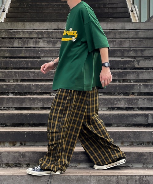 kutir(クティール)の「ワイドチェックスノーパンツ(カーゴパンツ・メンズ・ブラック/ベージュ/イエロー・SMALL/MEDIUM/LARGE)」の5枚目の写真
