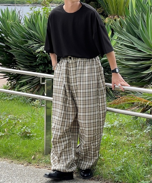 kutir(クティール)の「ワイドチェックスノーパンツ(カーゴパンツ・メンズ・ブラック/ベージュ/イエロー・SMALL/MEDIUM/LARGE)」の13枚目の写真