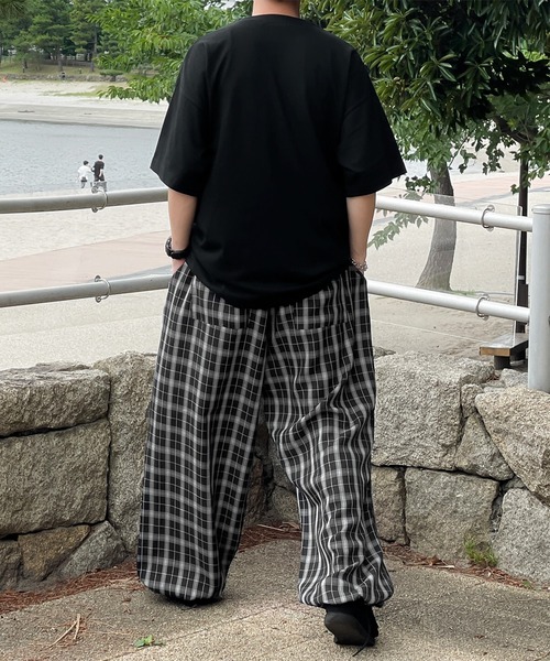 kutir(クティール)の「ワイドチェックスノーパンツ(カーゴパンツ・メンズ・ブラック/ベージュ/イエロー・SMALL/MEDIUM/LARGE)」の12枚目の写真