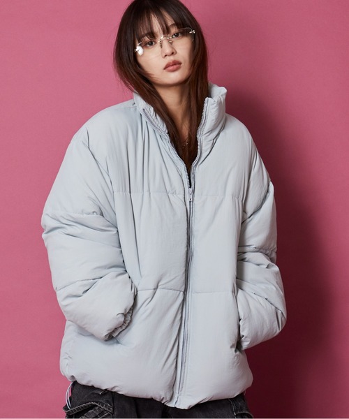 unrelaxing（アンリラクシング）の「ボリュームハイネック撥水ナイロンエコダウンジャケット（ダウンジャケット/コート・メンズ・アイボリー/ブラック/グレー/ライトカーキ/その他/スミクロ/ブルー系/ベージュ・FREE）」の7枚目の写真