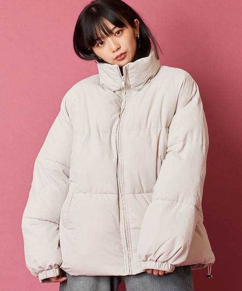 unrelaxing（アンリラクシング）の「ボリュームハイネック撥水ナイロンエコダウンジャケット（ダウンジャケット/コート・メンズ・アイボリー/ブラック/グレー/ライトカーキ/その他/スミクロ/ブルー系/ベージュ・FREE）」の21枚目の写真