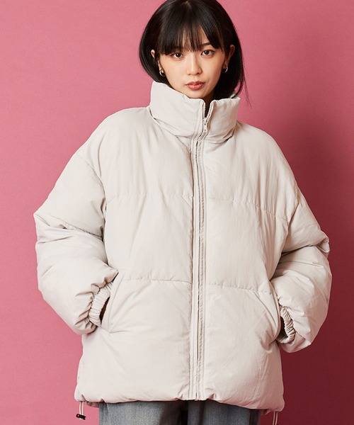 unrelaxing（アンリラクシング）の「ボリュームハイネック撥水ナイロンエコダウンジャケット（ダウンジャケット/コート・メンズ・アイボリー/ブラック/グレー/ライトカーキ/その他/スミクロ/ブルー系/ベージュ・FREE）」の14枚目の写真