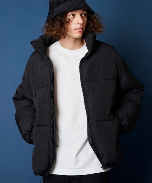 unrelaxing（アンリラクシング）の「ボリュームハイネック撥水ナイロンエコダウンジャケット（ダウンジャケット/コート・メンズ・アイボリー/ブラック/グレー/ライトカーキ/その他/スミクロ/ブルー系/ベージュ・FREE）」の16枚目の写真